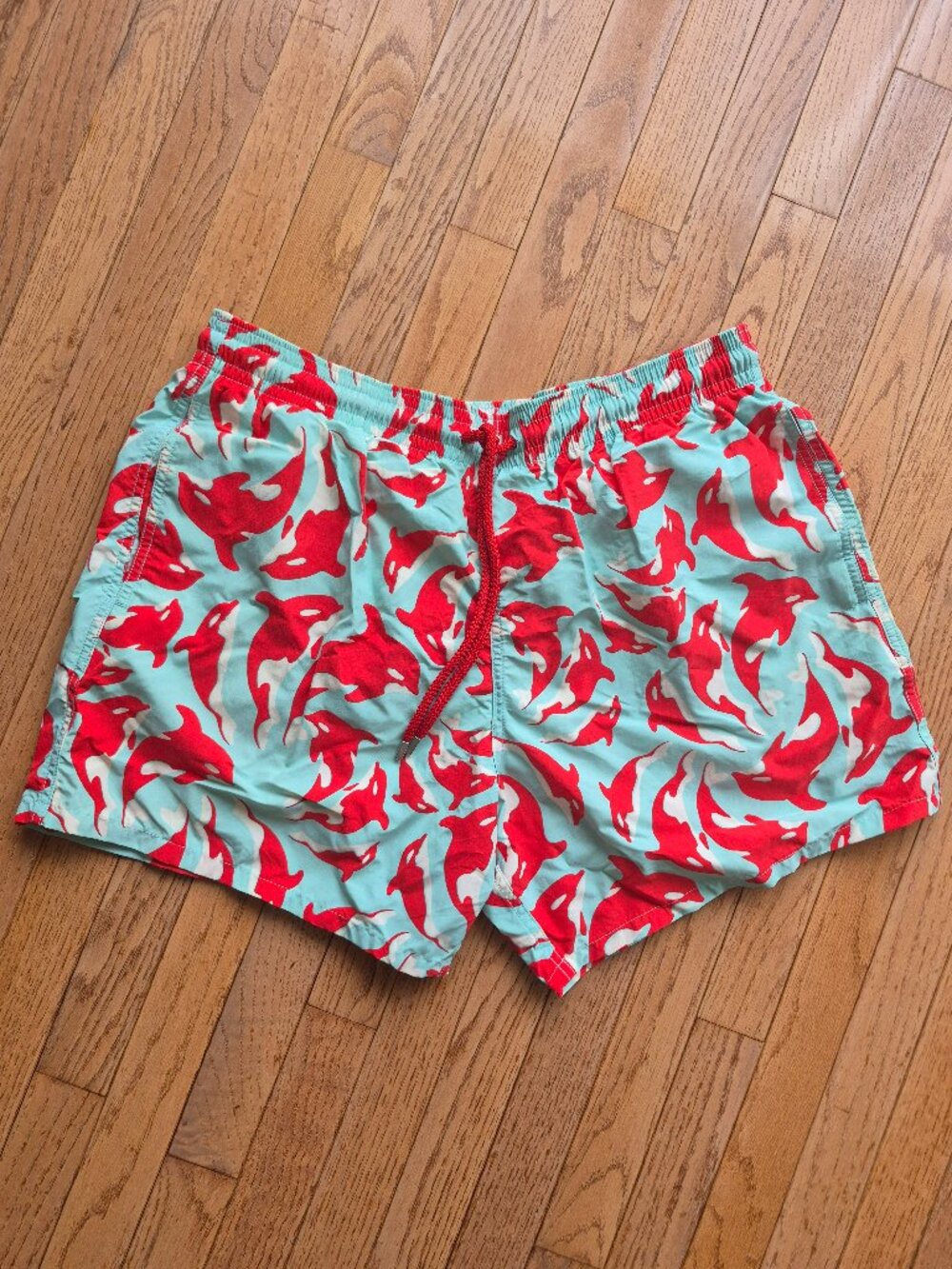 VILEBREQUIN Moorea Galak Orca-print Swim Trunks In Frost Blue XXXL